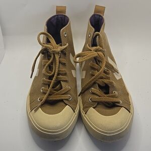 Veja Nova Canvas High Top Sneakers Brown Lace-up  Shoes Women’s Size 8 EUR 39
